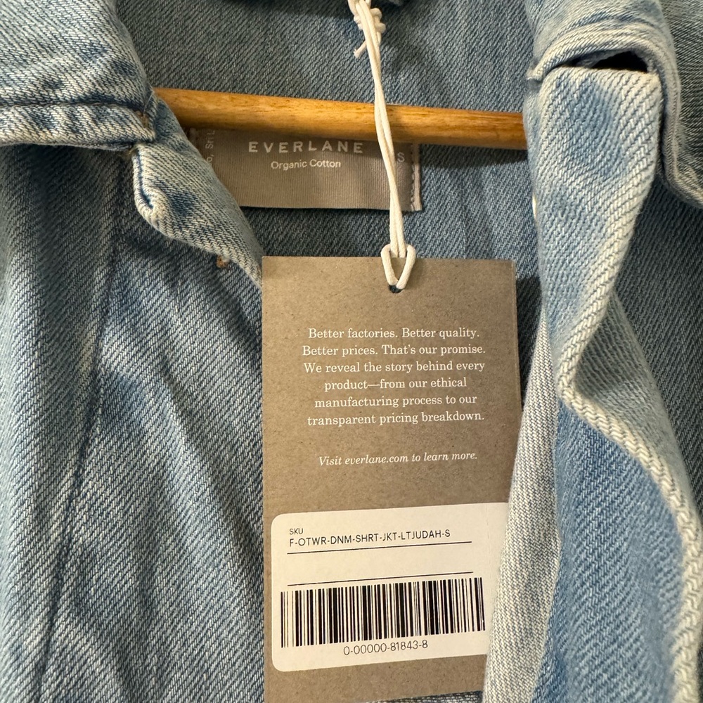 Everlane Oversized Boyfriend Denim Jacket S - Picture 5 of 5